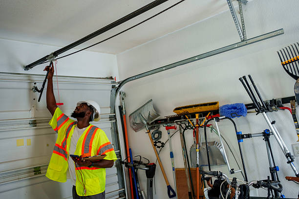 Professional Garage Door Panel Replacement technician working in Harleigh, PA